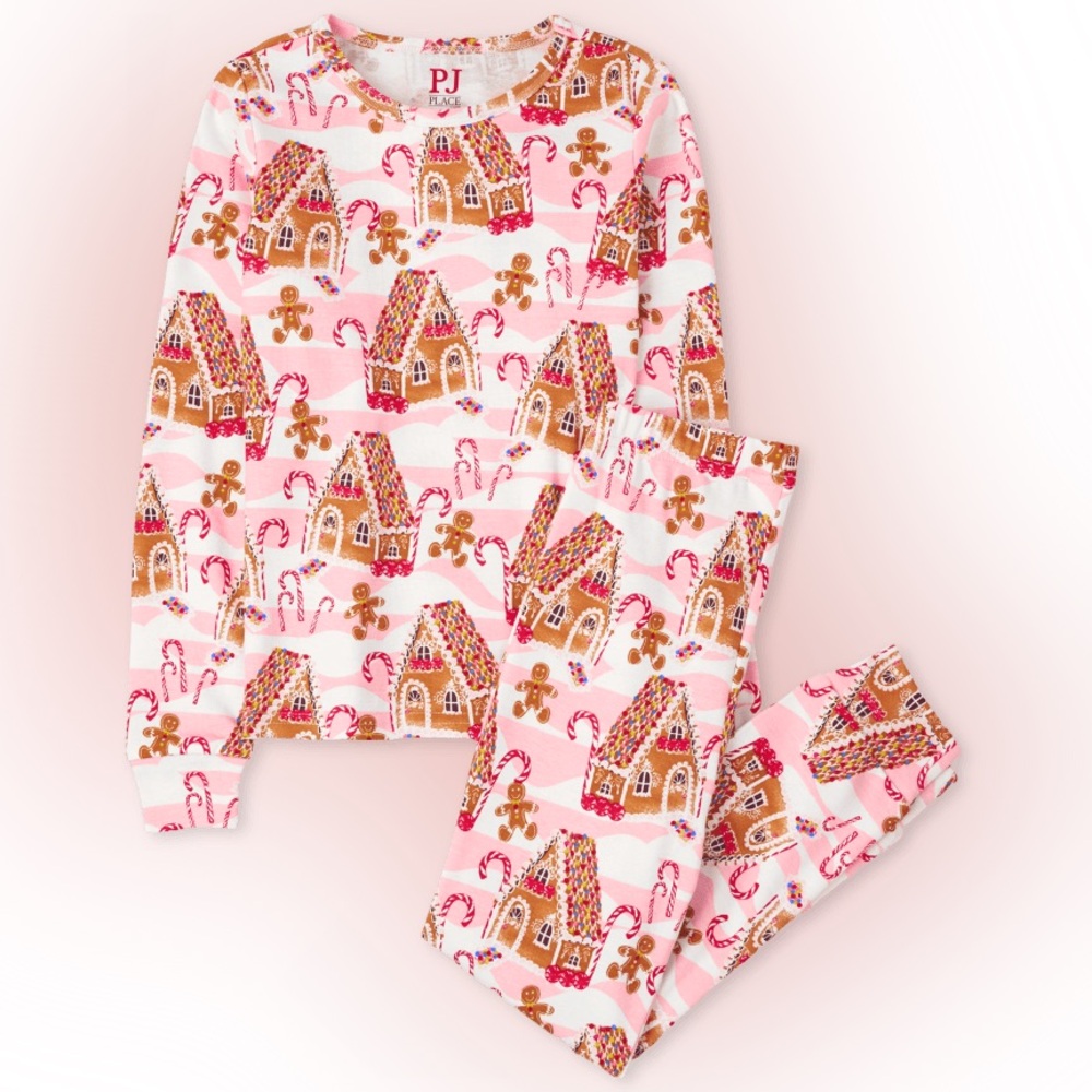 The Children’s Place Gingerbread House Snug Fit Cotton Pajamas